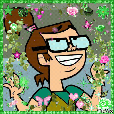 Green-Helmeted Girl Saying Me When I See You GIF