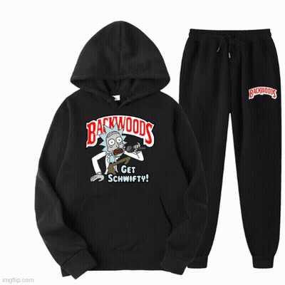 Green Hoodie With Rick And Morty GIF