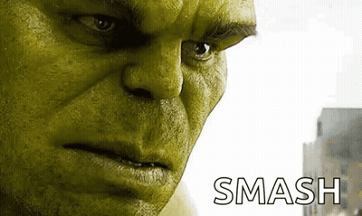 Green Hulk Smash GIF