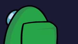 Green Imposter Showing Knife Among Us GIF
