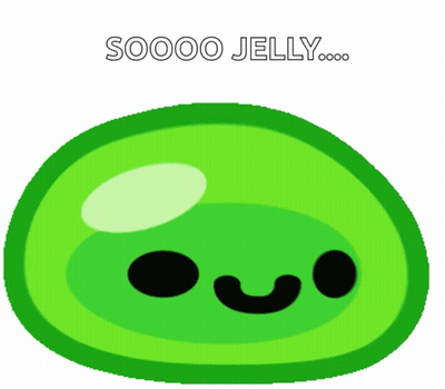 Green Jelly Saying Soooo Jelly GIF