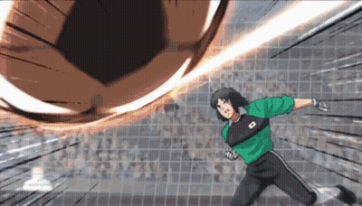 Green Jersey Soccer Player Kicking Ball With Japanese Flag GIF