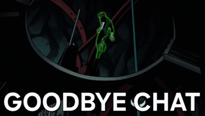 Green Lantern Flying Through Cave Saying Goodbye Chat GIF