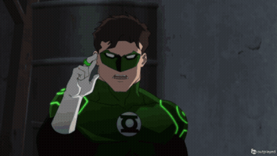 Green Lantern Holding Green Light