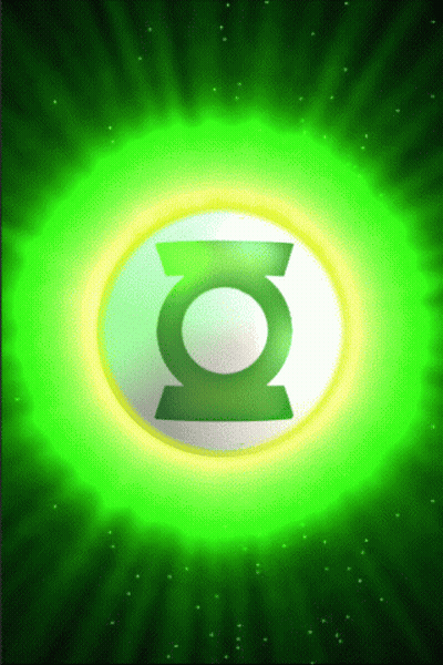 Green Lantern Logo Glowing GIF