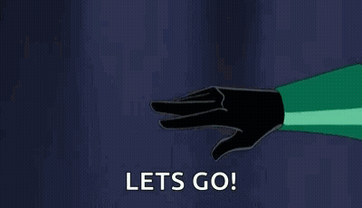Green Lantern Pointing Saying Let's Go GIF