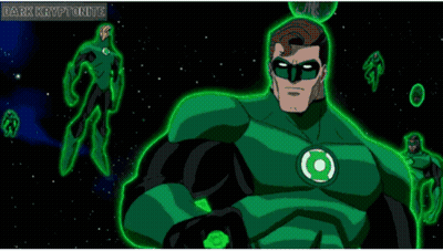 Green Lantern Surrounded By Other Green Lanterns Dark Kryptonite GIF