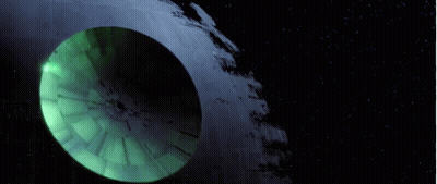 Green Laser Beam Coming Out of Hole in Earth