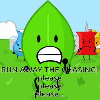 Green Leaf Saying Run Away