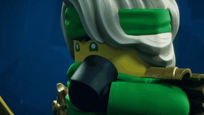 Green Lego Figure With Beard Close Up GIF