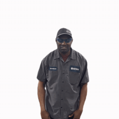 Green Letter K With Face And Pointing Hand GIF
