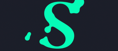 Green Letter S With Circle On Black Background GIF