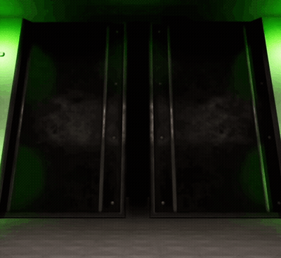 Green Light Shining In Dark Room GIF