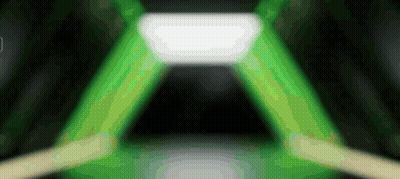 Green Light Through Dark Room With White Center GIF