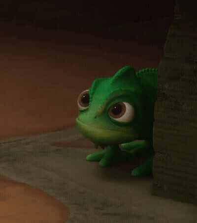 Green Lizard Standing Next To Wall Saying Go On GIF