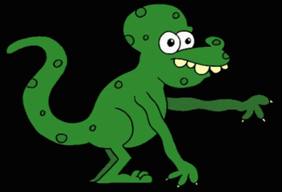 Green Lizard With Big Eyes GIF