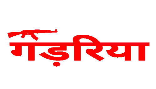 Green Logo With Gadariya And Gun Sticker