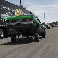 Green Lowrider Bounce GIF