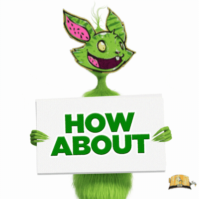 Green Monster Holding Sign Saying No Now About GIF