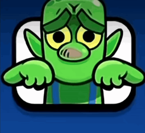 Green Monster With Sad Face GIF