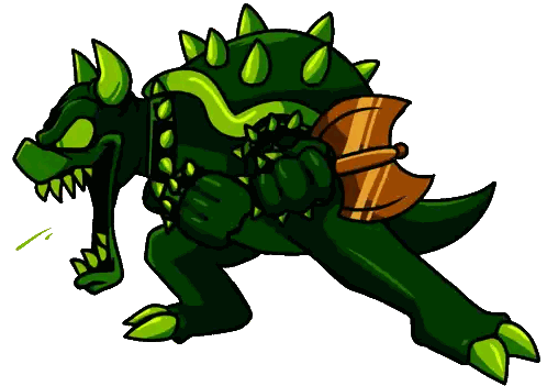Green Monster With Spikes Sticker
