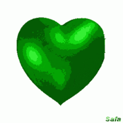 Green Moving Heart GIF