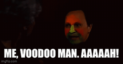 Green Nose Man Saying Me Voodoo Man Aaaahh GIF