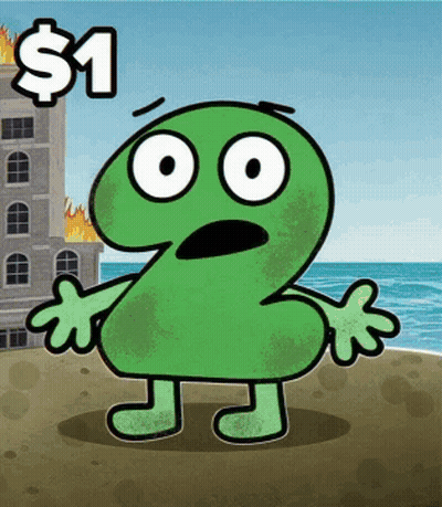 Green Number 2 With Dollar Sign GIF