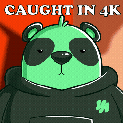Green Panda Bear Wearing Caught In 4K Hoodie GIF