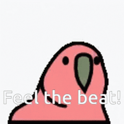 Green Parrot Saying Feel The Beat GIF