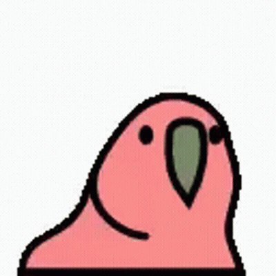 Green Parrot With Long Beak Looking Up GIF