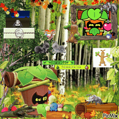 Green Picmix Sign Collage GIF