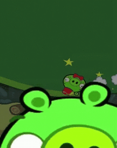 Green Pig Smiling GIF