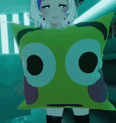 Green Pillow Anime Dancing GIF