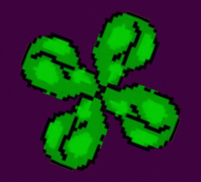 Green Pixel Art Flower With Letter G GIF