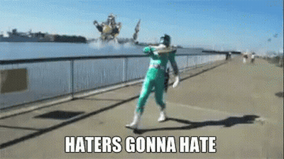 Green Power Ranger Dancing Haters Gonna Hate GIF