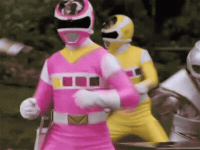 Green Power Ranger Holding Sword When You Get The Weapon GIF