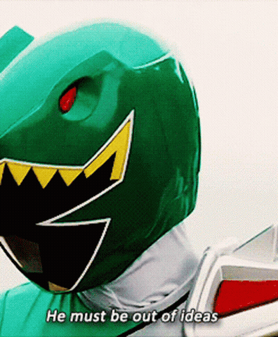 Green Power Ranger Out Of Ideas GIF