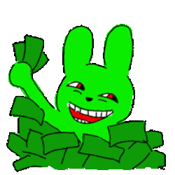 Green Rabbit Sticker GIF