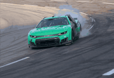 Green Race Car With Elliott GIF