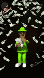 Green Rap Money Making It Rain GIF | GIFDB.com