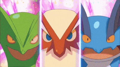 Green, Red, And Blue Owls Standing Together GIF