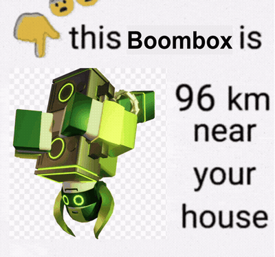 Green Robot This Boombox Is 41 Km Near Your House GIF