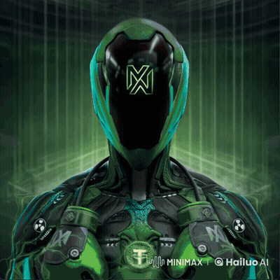 Green Robot With Letter M On Head GIF