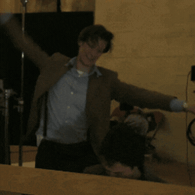 Green Screen Behind Group Of People GIF