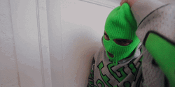Green Screen Ski Mask Off Music Video GIF