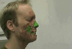 Green Screen Walking Dead Make Up Technique  GIF