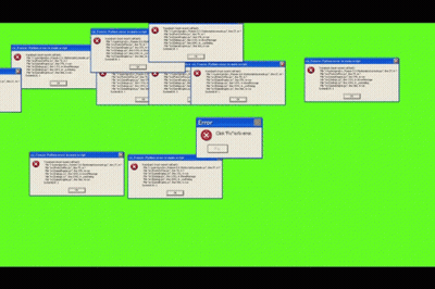 Green Screen With Error Messages GIF