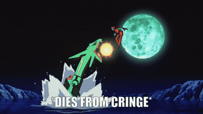 Green Shark Dies From Cringe GIF