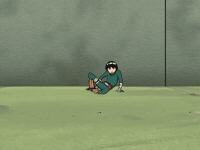 Green Shirt Black Hair Cartoon On Sand GIF